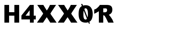 H4XX0R font preview